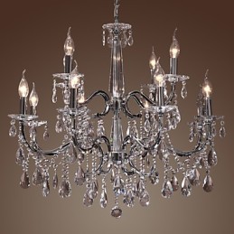 Křišťálový moderní lustr 2 Tiers Living 12 Lights