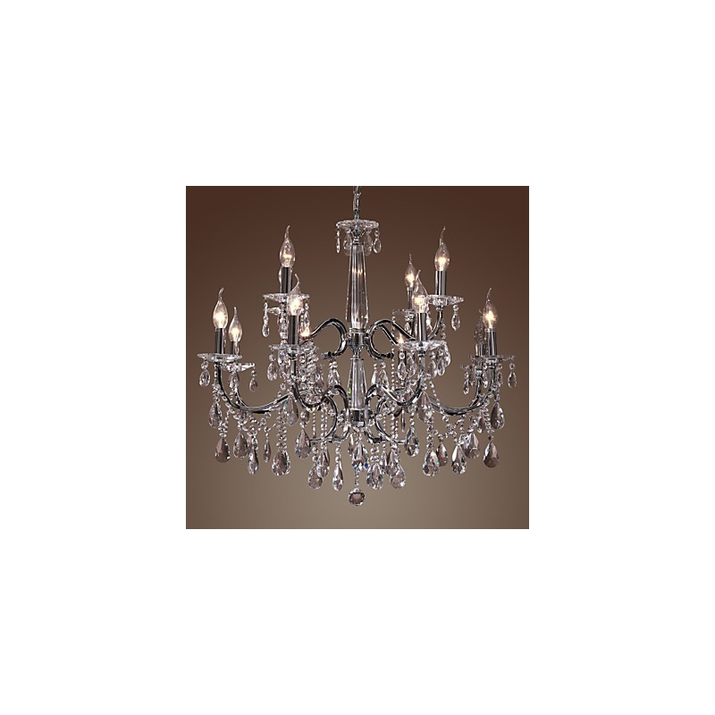 Křišťálový moderní lustr 2 Tiers Living 12 Lights