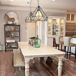 Loft Industriální vítr Obnova starověkých způsobů Kované železné lampy Lucerny Birdcage Lustr