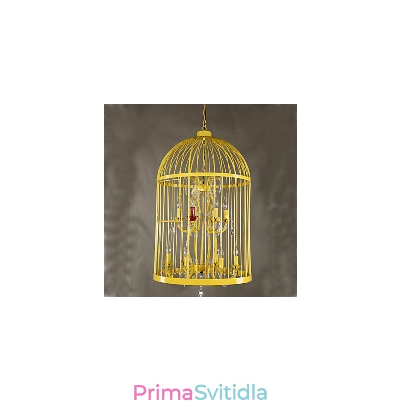 Vintage Iron Cage Lampa Lampa lustr Crystal