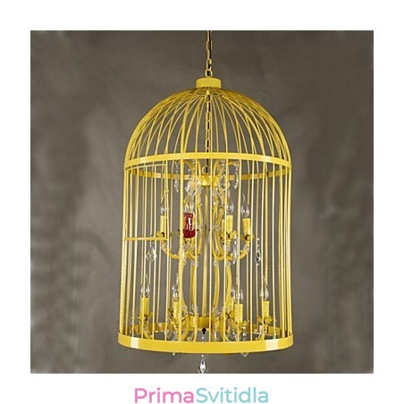Vintage Iron Cage Lampa Lampa lustr Crystal Vintage Iron Cage Lampa Lampa lustr Crystal