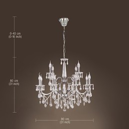 Křišťálový moderní lustr 2 Tiers Living 12 Lights