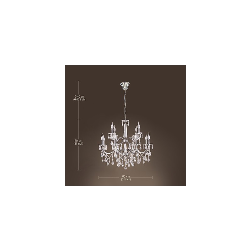 Křišťálový moderní lustr 2 Tiers Living 12 Lights