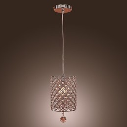 Závěsné svítidlo Crystal Drop ve válcovém stylu