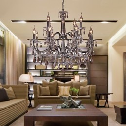 Křišťálový moderní lustr 2 Tiers Living 12 Lights