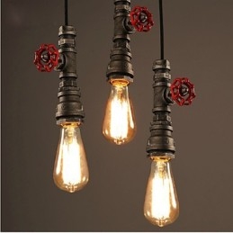 Retro Závěsné Lamp Act Role Ofing Loft Dekorace Venkovské průmyslové trubkové závěsné svítidlo