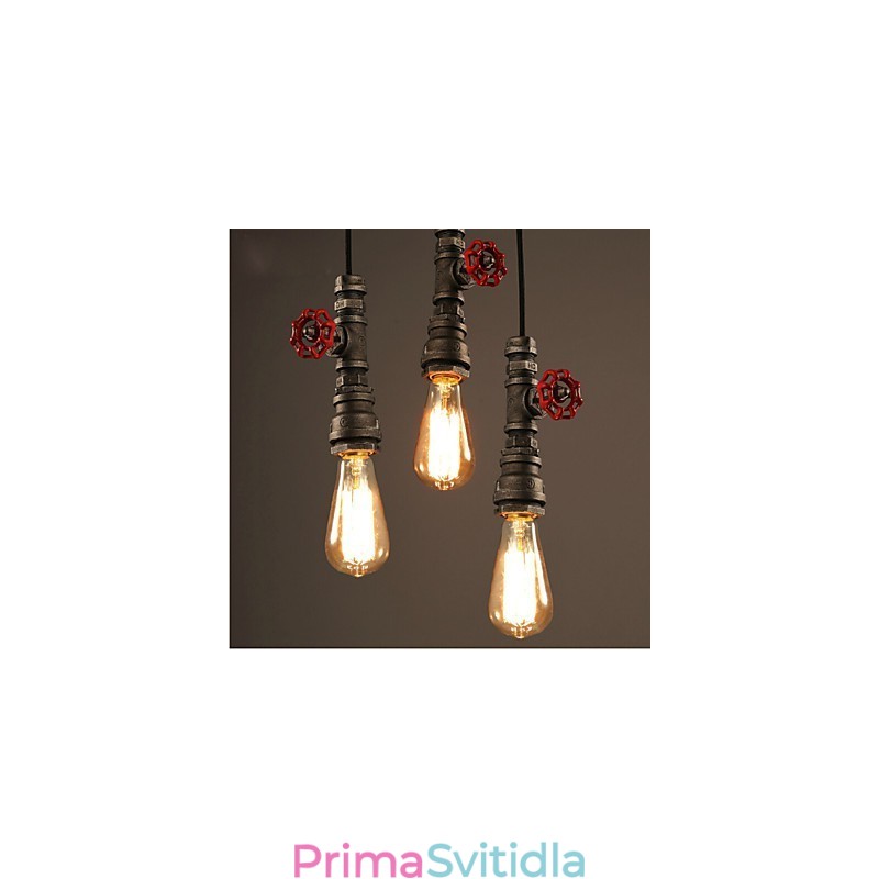 Retro Závěsné Lamp Act Role Ofing Loft Dekorace Venkovské průmyslové trubkové závěsné svítidlo
