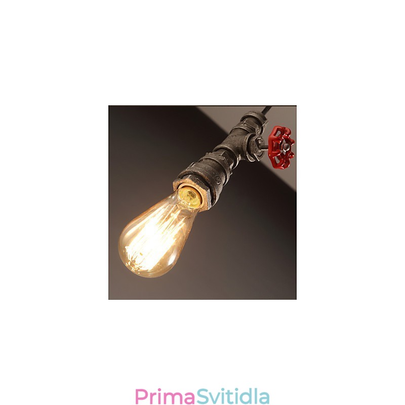 Retro Závěsné Lamp Act Role Ofing Loft Dekorace Venkovské průmyslové trubkové závěsné svítidlo