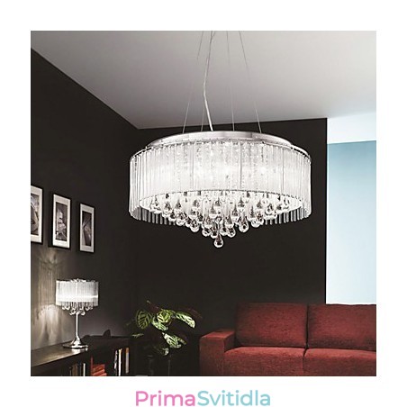 Moderní moderní bicí křišťálové závěsné svítidlo z chromu Moderní moderní bicí křišťálové závěsné svítidlo z chromu