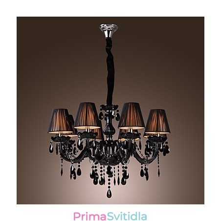 Lustr Luxury Modern Black Crystal Living 8 Lights Lustr Luxury Modern Black Crystal Living 8 Lights