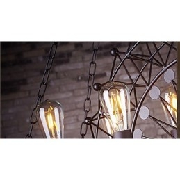 Závěsná lampa na kolo mrakodrapu v průmyslovém stylu