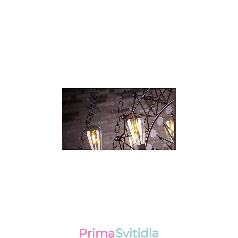 Závěsná lampa na kolo mrakodrapu v průmyslovém stylu