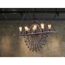 Závěsná lampa na kolo mrakodrapu v průmyslovém stylu