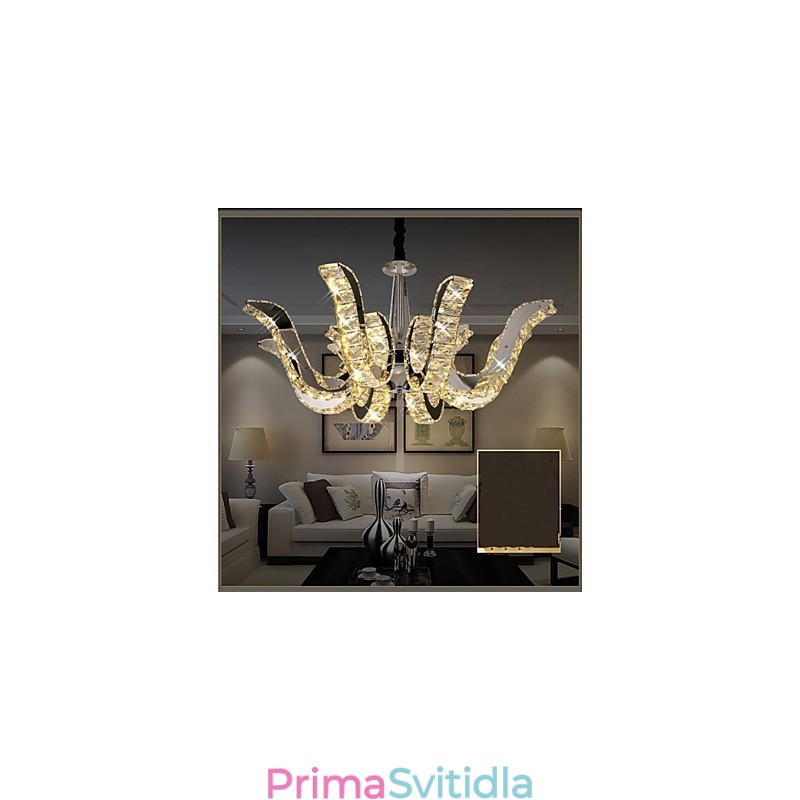 Crystal Lamp Moderní luxusní svíčka Závěsná křišťálová lampa