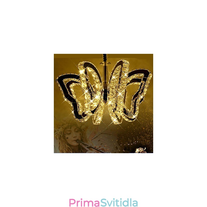 Motýlí lampa Moderní luxusní křišťálová lampa 8
