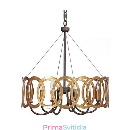 Tradiční klasický zlatý kovový lustr