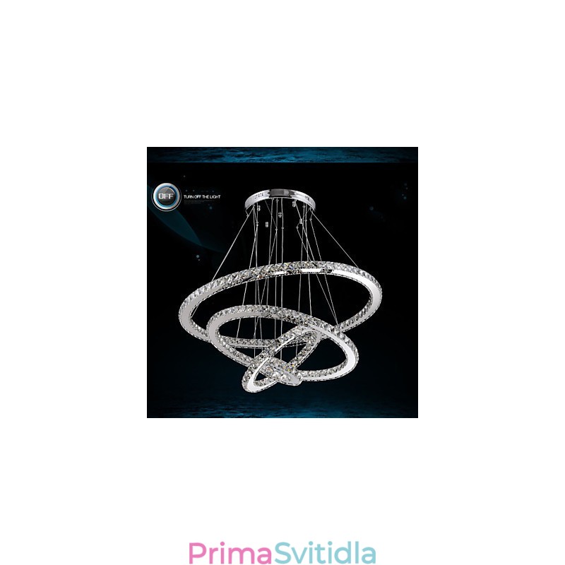 Moderní závěsné svítidlo čiré křišťálové stropní lustrové svítidlo s D100CM+D80CM+D60CM+D40CM