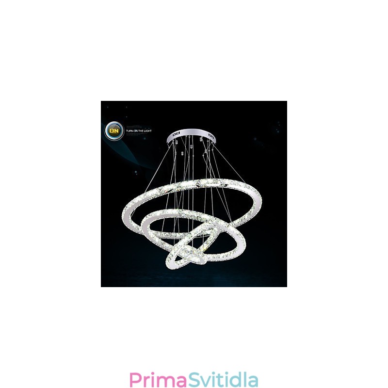 Moderní závěsné svítidlo čiré křišťálové stropní lustrové svítidlo s D100CM+D80CM+D60CM+D40CM