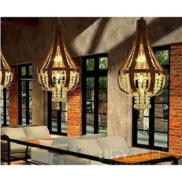 Post moderní luxusní kožený křišťálový kreativní lustr Lron