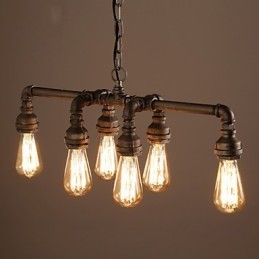 Edison Retro Loft Style Vintage průmyslový závěsný lehký kov svítidlo na vodovodní potrubí Lampara Colgantes