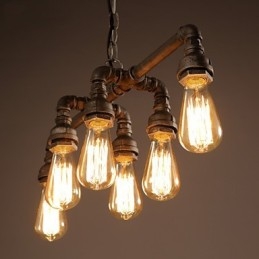 Edison Retro Loft Style Vintage průmyslový závěsný lehký kov svítidlo na vodovodní potrubí Lampara Colgantes