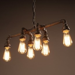 Edison Retro Loft Style Vintage průmyslový závěsný lehký kov svítidlo na vodovodní potrubí Lampara Colgantes