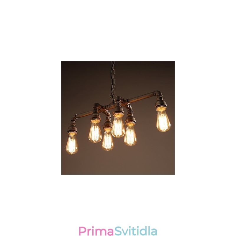 Edison Retro Loft Style Vintage průmyslový závěsný lehký kov svítidlo na vodovodní potrubí Lampara Colgantes