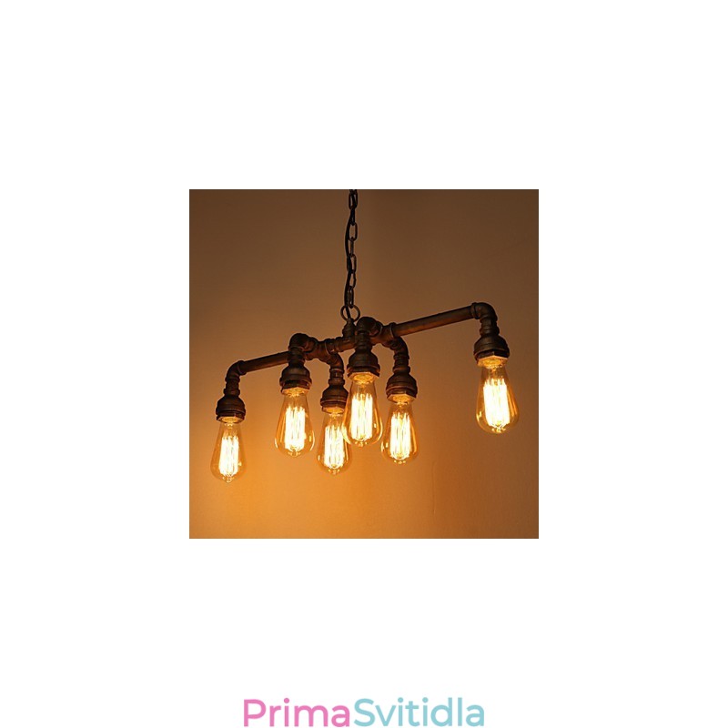 Edison Retro Loft Style Vintage průmyslový závěsný lehký kov svítidlo na vodovodní potrubí Lampara Colgantes