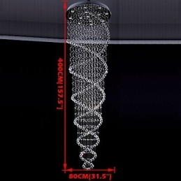 Stropní křišťálová závěsná svítidla 13 světel Moderní stříbrná Canpoy Transparentní K9 Crystal svítidla