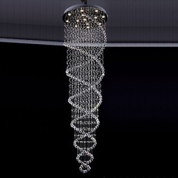 Stropní křišťálová závěsná svítidla 13 světel Moderní stříbrná Canpoy Transparentní K9 Crystal svítidla