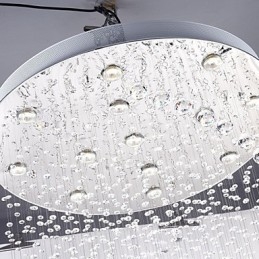 Stropní křišťálová závěsná svítidla 13 světel Moderní stříbrná Canpoy Transparentní K9 Crystal svítidla