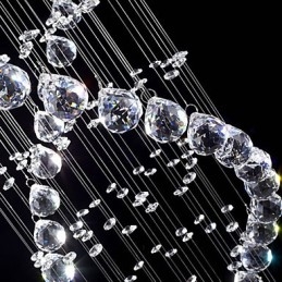 Stropní křišťálová závěsná svítidla 13 světel Moderní stříbrná Canpoy Transparentní K9 Crystal svítidla