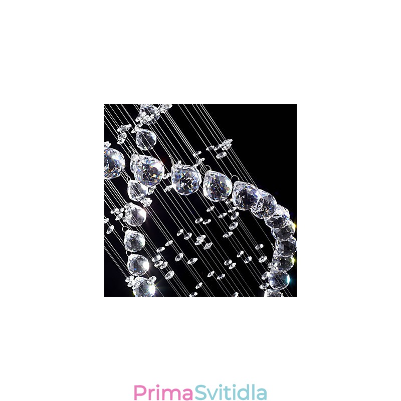 Stropní křišťálová závěsná svítidla 13 světel Moderní stříbrná Canpoy Transparentní K9 Crystal svítidla