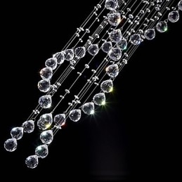 Stropní křišťálová závěsná svítidla 13 světel Moderní stříbrná Canpoy Transparentní K9 Crystal svítidla
