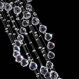 Stropní křišťálová závěsná svítidla 13 světel Moderní stříbrná Canpoy Transparentní K9 Crystal svítidla