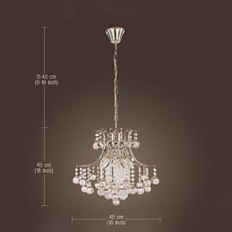 Závěsné svítidlo Luxury Modern Crystal Living 6 světel