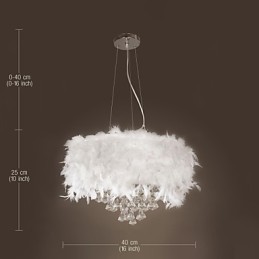 Moderní moderní bicí křišťálové galvanicky pokovené závěsné světlo v mini stylu