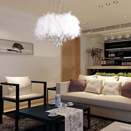 Moderní moderní bicí křišťálové galvanicky pokovené závěsné světlo v mini stylu