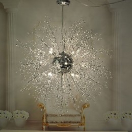 Závěsné svítidlo Globe Crystal Chrome Metal