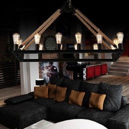Venkovští designéři malující kovové závěsné světlo