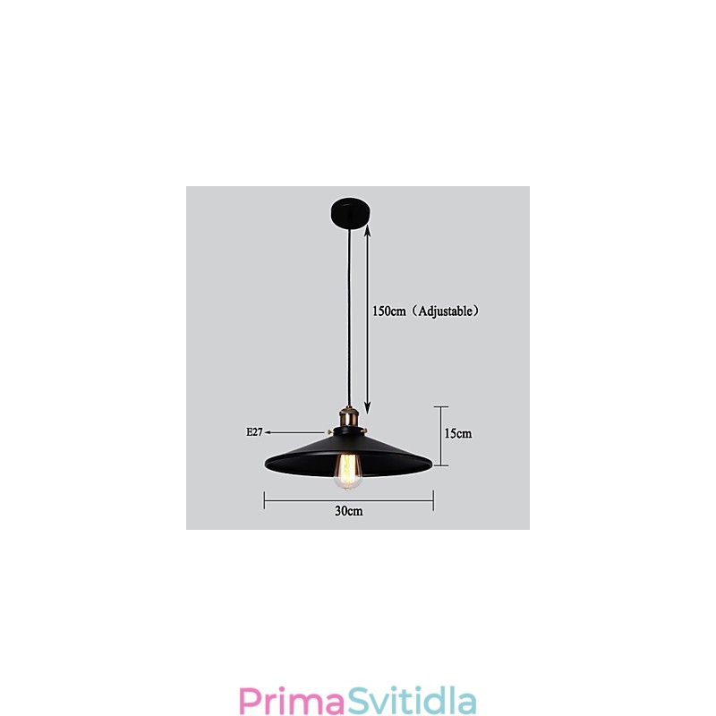 Závěsné svítidlo v evropském stylu Retro Classic Art Droplight s průměrem žárovky 30 cm