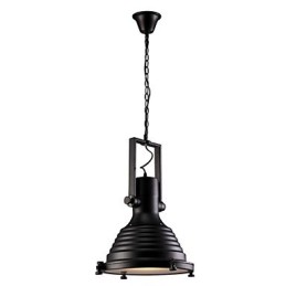Prodejna černých retro železných závěsných lamp a skleněných stínidel