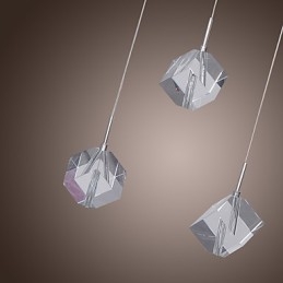 Moderní moderní závěsné svítidlo Island Crystal Chrome