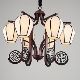 Rustic Lodge Vintage Mini styl galvanicky pokovený kovový lustr
