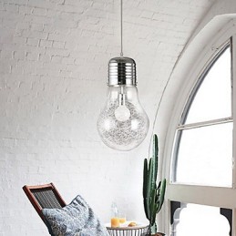 Jednoduché Nápady S Velkou Žárovkou Skleněný Lustr Droplight Lampa