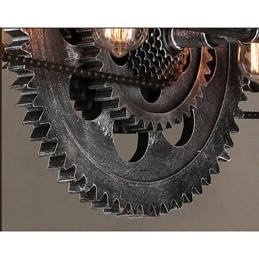 Iron Pipe Lustr Industrial Wind gear Závěsná lampa
