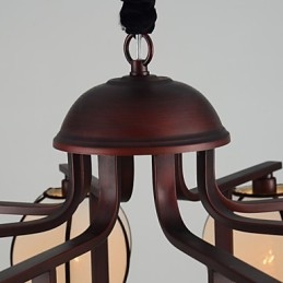 Rustic Lodge Vintage Mini styl galvanicky pokovený kovový lustr