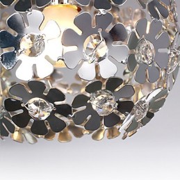 Moderní galvanicky pokovené závěsné svítidlo v mini stylu Globe Crystal