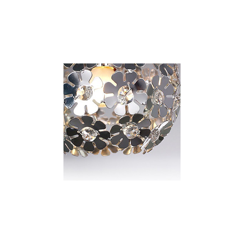 Moderní galvanicky pokovené závěsné svítidlo v mini stylu Globe Crystal