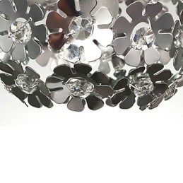 Moderní galvanicky pokovené závěsné svítidlo v mini stylu Globe Crystal